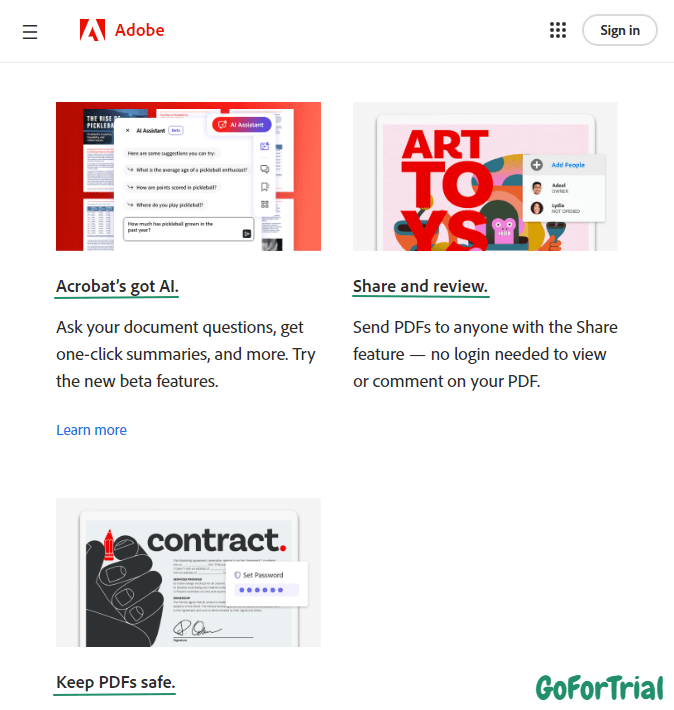 Adobe Acrobat Trial Perks
