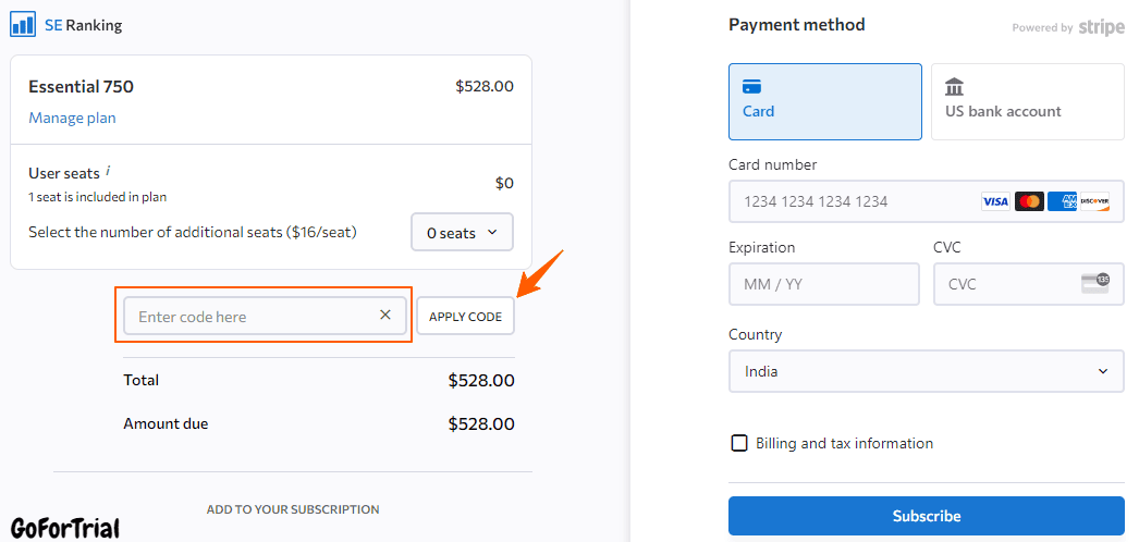 Applying Coupon For SE-Ranking Discounts