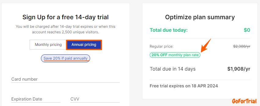 Instapage discount process