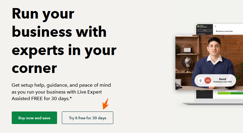 QuickBooks Free Trial Banner