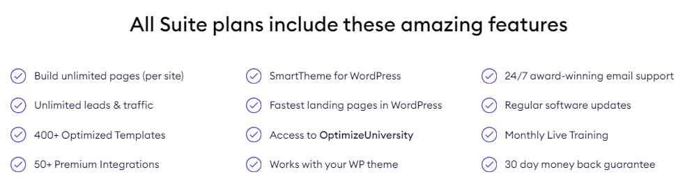 OptimizePress Features