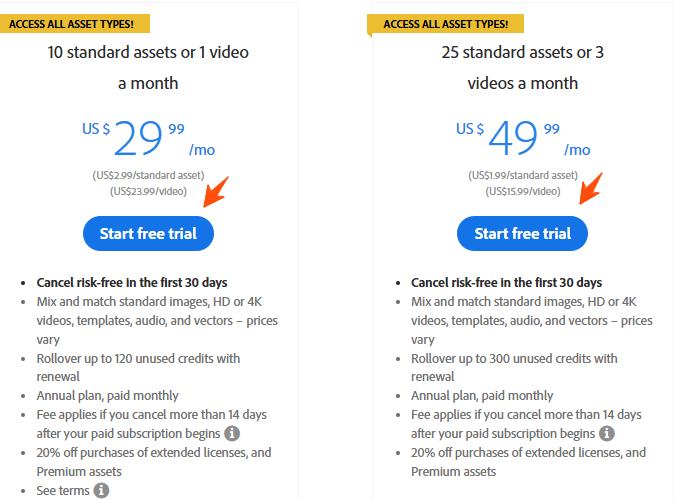 Adobe-Stock-pricing-and-membership-plan