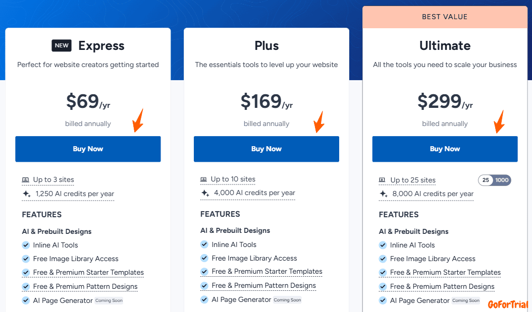 Kadence WP Regular Pricing Plans New