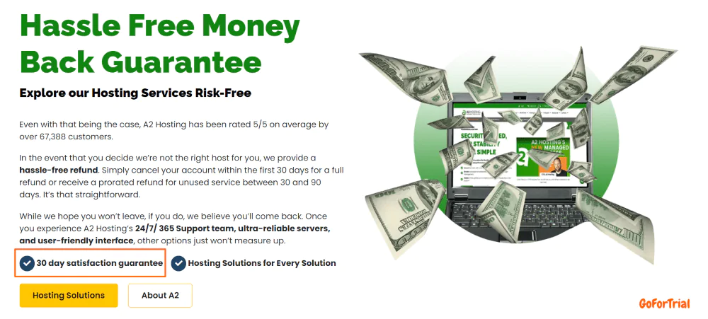 A2 Hosting Free Trial, Try A2 Hosting Risk-Free with a Money-Back Guarantee 2 A2 Hosting Free Trial