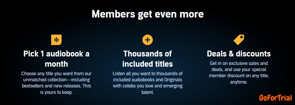 Audible Free Trial 2025: Start Your Trial Account for Free Now 3 Audible Features