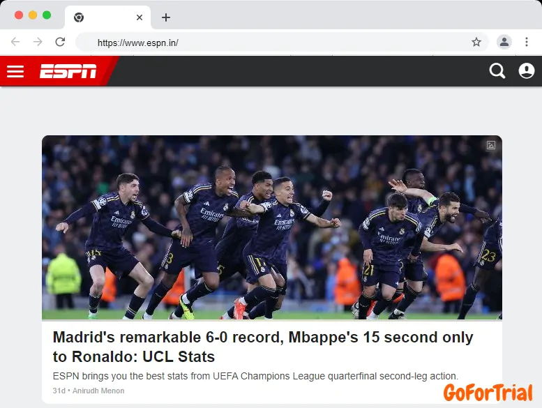 ESPN Free Trial, Start Your Premium Trial Account For Free 2 ESPN Free Trial