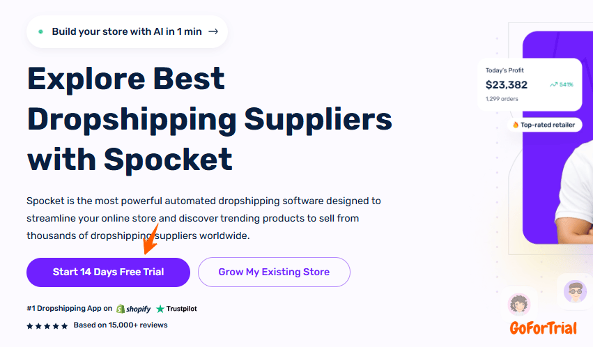 Spocket Free Trial- Start Your 14-Day Risk-Free Trial Now! 3 Spocket Home Page