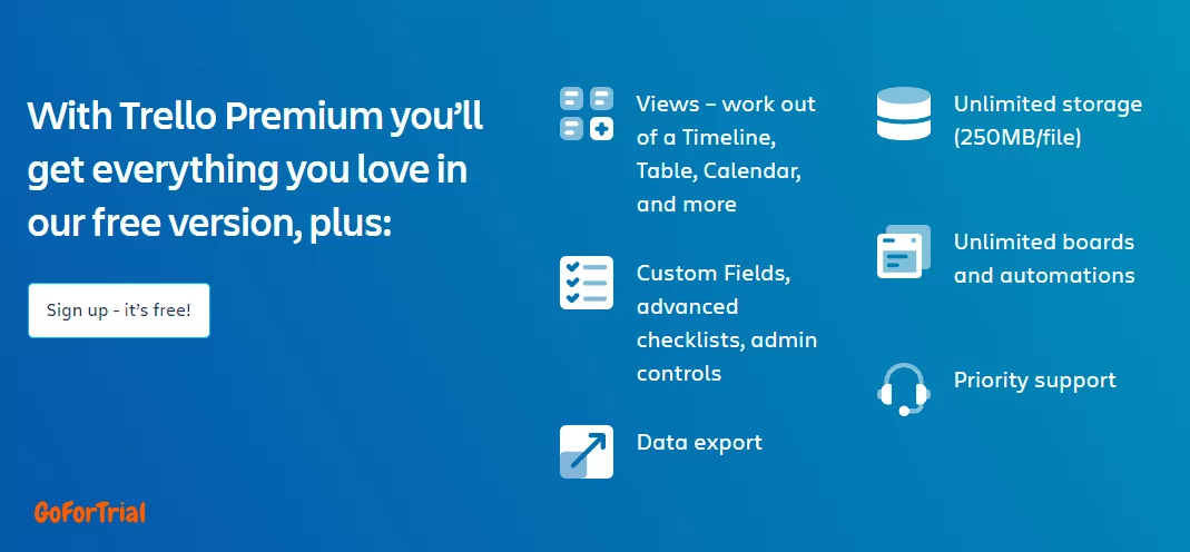 Trello Free Trial, Start your Account or Try Premium Plan 14 Days Free 4 Trello Premium Plan Features