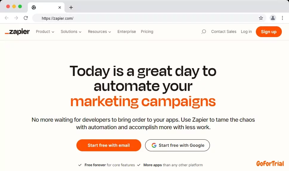 Zapier Trial: Unlock The Zapier 14 Days Free trial In 2025 5 Zapier Homepage