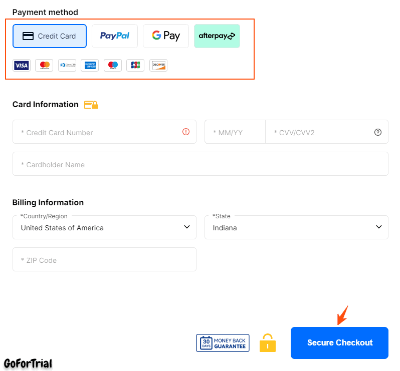 Filmora Discount Code 2025, Avail upto 64% OFF on its Plans 7 Filmora Billing Page