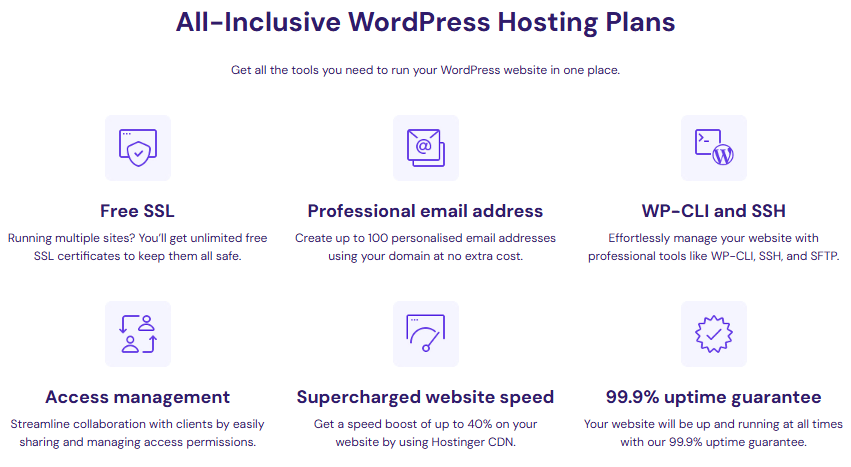 Hostinger Free Trial - Get 30 Days of Hosting or Enjoy 3 Months Free! 10 Hostinger-key-features