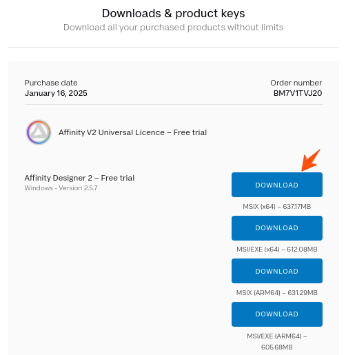 Affinity Designer Free Trial - Unlock Professional Design Tools for 6 Months 8 Affinity-Download-Link