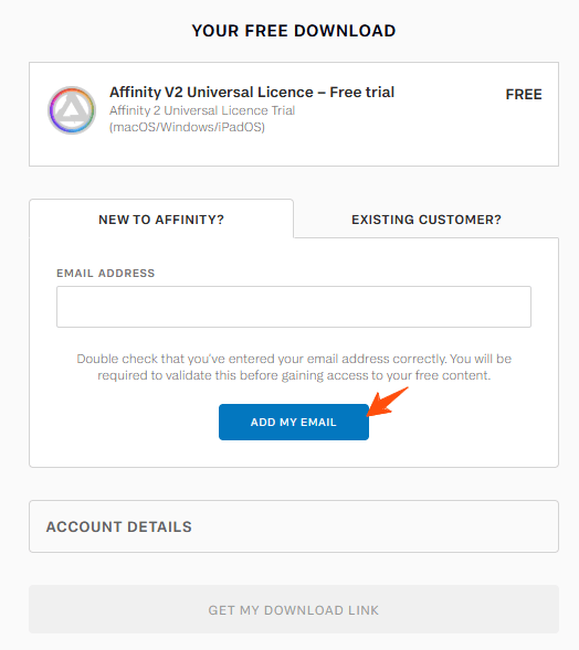 Affinity Designer Free Trial - Unlock Professional Design Tools for 6 Months 5 Affinity-Login