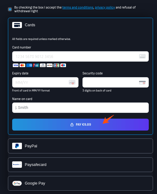 Boosteroid Free Trial: Access Your Boosteroid Account for 1 Month! 5 Boosteroid-Payment-Methods
