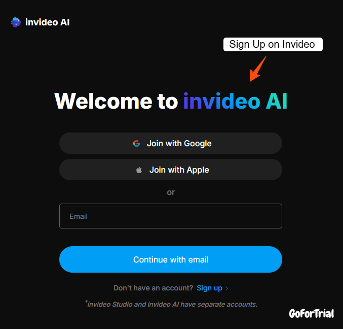 Invideo Coupon Codes to get 65% Discount and Save $360 on its Plans 6 Sign up on Invideo Platfrom